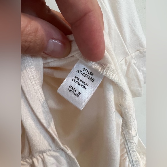 Zenana Ruching It Up Top Cream S - Picture 8 of 8